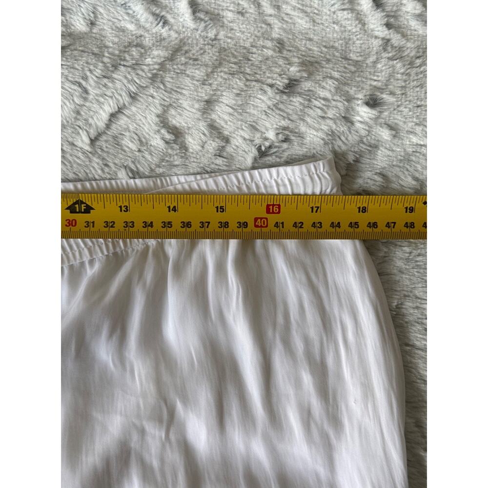 Theory Plus White Wide Leg Drawstring Pants Women Size L Resort Coastal Minimal - Picture 6 of 8